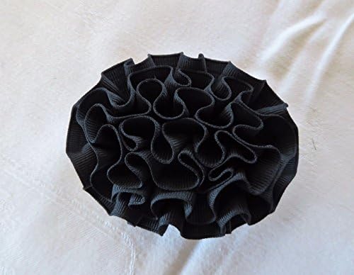 Black Gross Grain Ribbon French Barrette Hair Clip