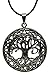 Pewter Celtic Pendant With 33 Cord Necklace on History Card (Tree of Life 1)
