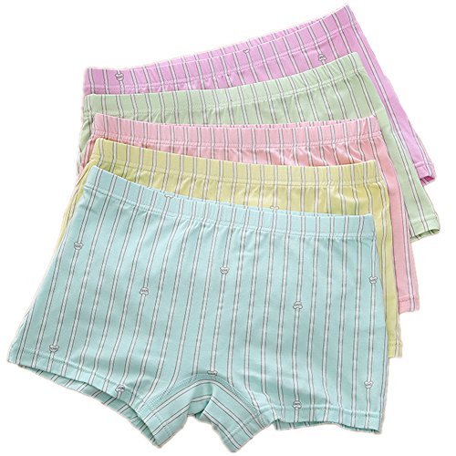 Cczmfeas Big Girls 5-Pack of Brief Underwear Hipster Bundle Boyshort