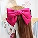Black and White Satin Bows with Long Tail Alligator Hair Clips, Hair Ribbon Accessories for Women and Girls, Birthday Gift 2 Pack