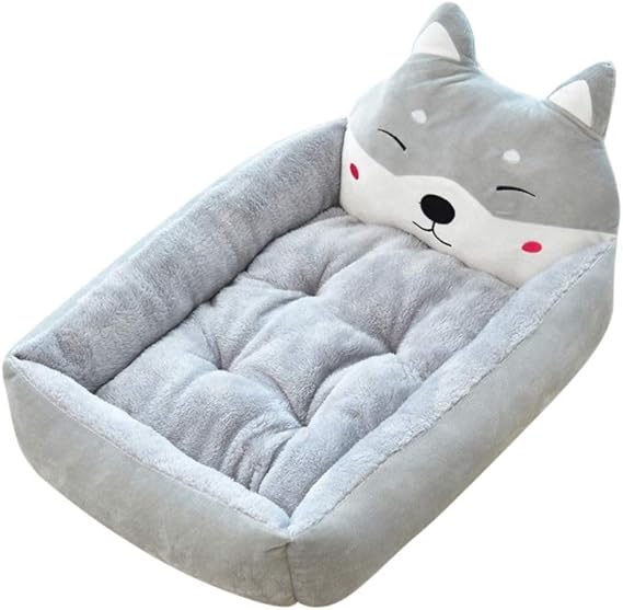 Fournitures Pour Animaux Lit Pour Chien Coussin Oreiller De Dessin Anime Amovible Coussin Lavable Panier Pour Chien Gris L Amazon Fr Animalerie