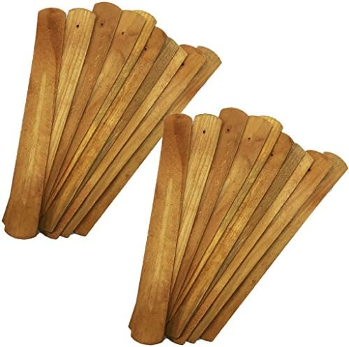 20pcs Handmade Plain Wood Wooden Incense Stick Holder Burner Ash Catcher Natural Design Buddhist (20)