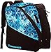 TRANSPACK Edge Junior Print Water-Resistant 33L Ski/Snowboard Boot Helmet Goggles & Gear Backpack Bag, Aqua Snowflake
