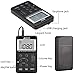 Personal Digital Tuning AM FM Pocket Portable Radio, AM FM Compact Transistor Radios with Rechargeable Battery and Earphone for Walk-Black