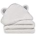 Natemia Baby Hooded Towel - Premium Ultra Soft Baby Bath Towel with Animal Design - Rayon from Bamboo Hooded Baby Towels for Newborn to Toddler - Made in Turkey - Perfect Baby Gifts - Grey Bear