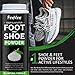 Foot and Shoe Powder - Deodorizer and Odor Eliminator | Remove Bad Smells from Stinky Feet, and Sweaty Socks | Safe for Slippers, Sneakers, Athletes Footwear, Hockey and Tennis Equipment | Made in USA