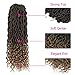 DEYNGS 18''Goddess Faux Locs Crochet Hair Braids Wavy with Curly Ends Synthetic Hair Extensions Fauxlocs Fiber Braiding Hair Afro Kinky Soft Dread Dreadlocks (6Packs/Lot, 1B/27)