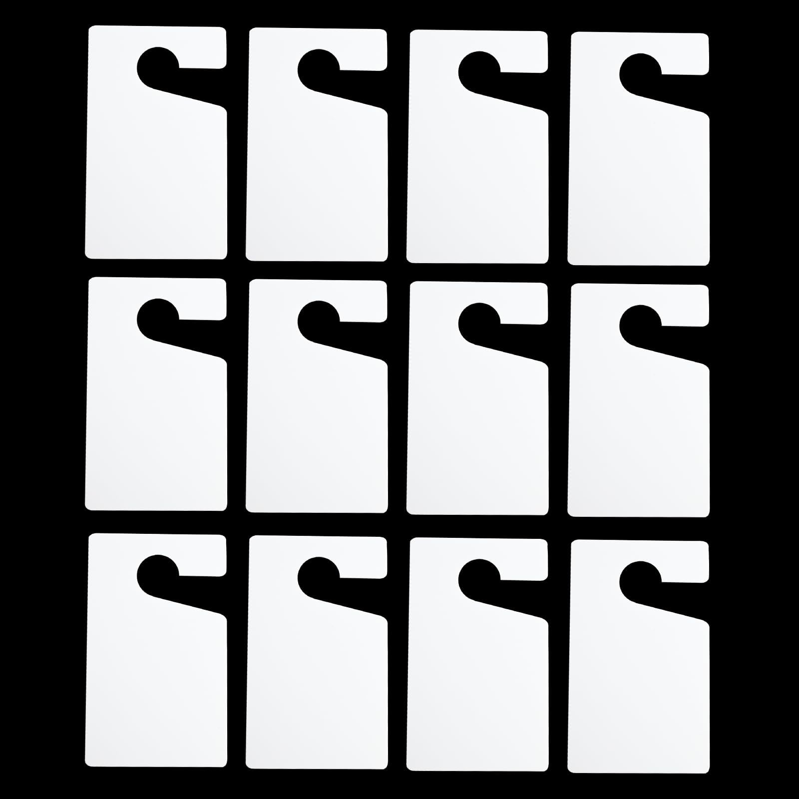 Photo 1 of 12 Pcs Blank White Parking Permit Hang Tags - 3 * 5 Inches PVC Rearview Mirror Placards, Recyclable & Weatherproof for Car, Office and Enterprise Use