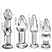 Anal Plug, Tracy's Dog 4 Piece Glass Butt Plug Anal Trainer Kit Sex Toy