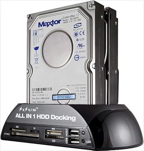 SISUN® IDE SATA HDD Docking Station +Card Reader Hub