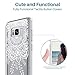 MASCHERI For Galaxy S8 Plus Case,[Zen Series] Scratch Resistant [White Henna Mandala Floral Lace Design] TPU Bumper Clear Back Panel Hybrid Protective Case Cover for Samsung Galaxy S8 Plus - Clear