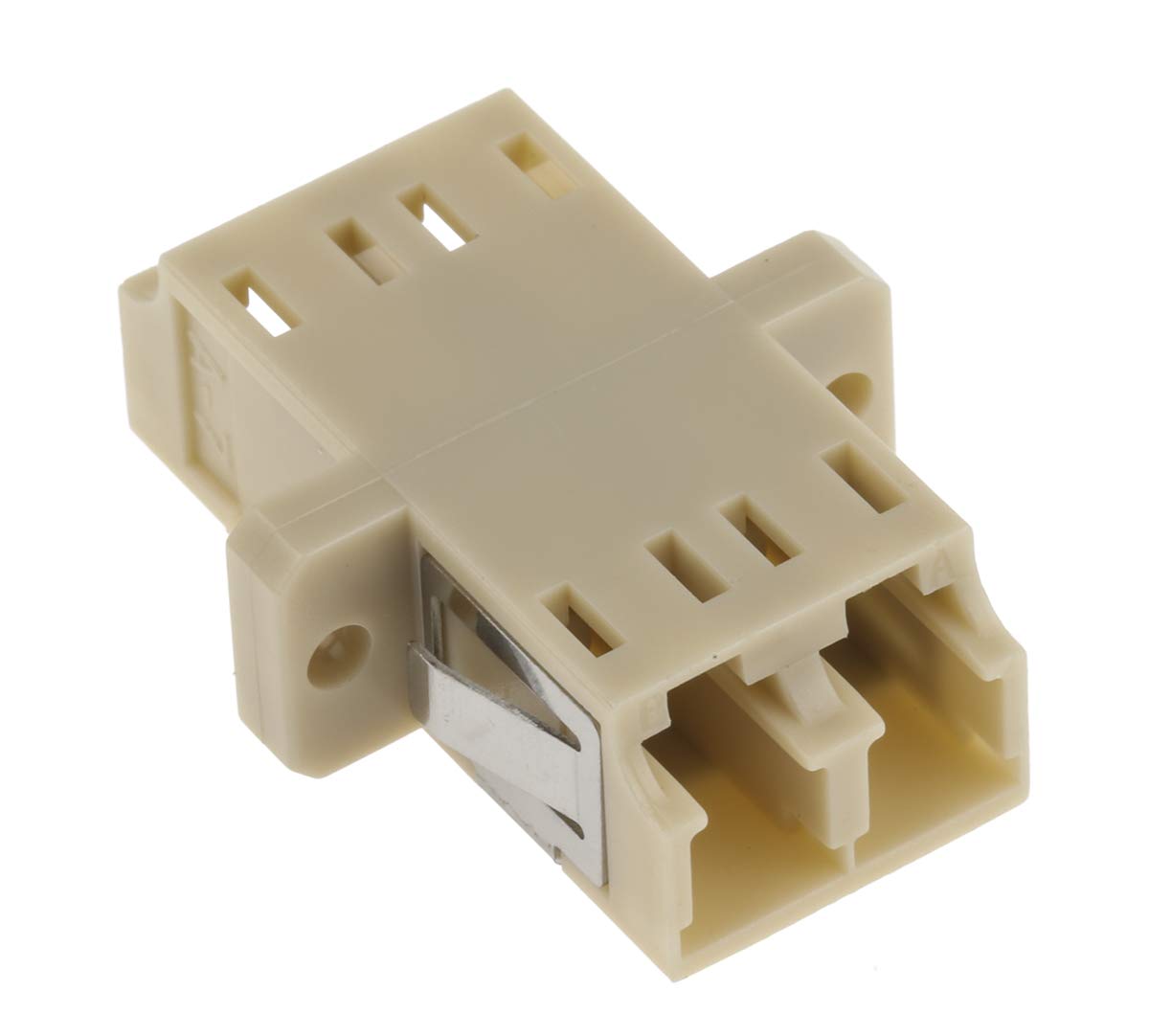 RS PRO Fiber Optic Adapter, LC to LC Multimode Duplex, Brown, Insertion Loss 0.1dB