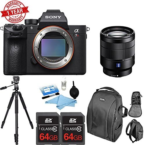 Sony a7R II 42.4MP Full-frame Mirrorless W/24-70mm Lens Kit w/Tripod|128GB MC | DSLR Backpack Bundle