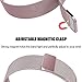 For Fitbit Ionic Bands, hooroor Magnetic Closure Clasp Mesh Loop Milanese Stainless Steel Metal Sport Band Accessories for Fitbit Ionic Smartwatch (Rose Pink Band with Pink Diamond, Small)