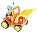 FunsLane Cartoon R/C Construction Truck 2CH Radio Control Toy for Toddlers Red