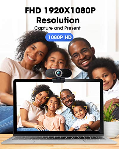 IFOAIR HD 1080P Webcam with Microphone, Pro Streaming Webcam with 6 Layer Anti-Glare Lens 110 Degree Wide Angle Calling… - Image 2