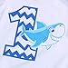 Baby Birthday Shark Clothes Baby Boy Girl Short Sleeve Bodysuit and Cake Smash Outfits (Blue - B, 15-18 Months)