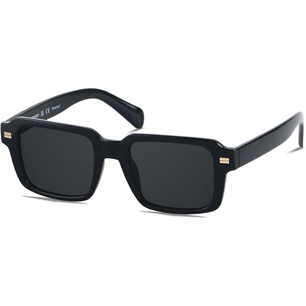 SOJOS Trendy Square Polarized Sunglasses for Men Women, 70s  display picture 3