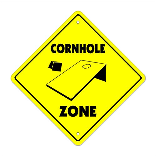 Cornhole Crossing Sign Zone Xing | Indoor/Outdoor | 12