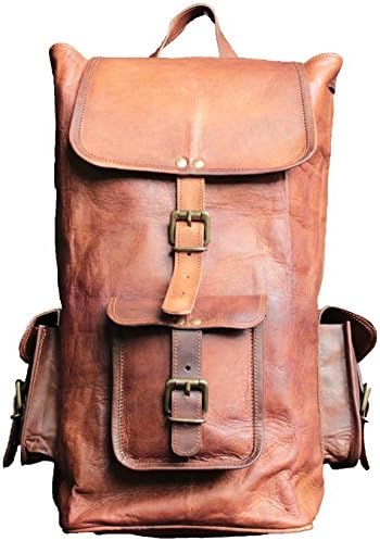Leather Saddler Backpack College Backpack Rucksack School Travel Laptop 16 Inch Brown