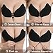 SKST Strapless Bra, Women's Self Adhesive Silicone Invisible Reusable Push-up Bras with Drawstring for Backless Dress by (B, Black)