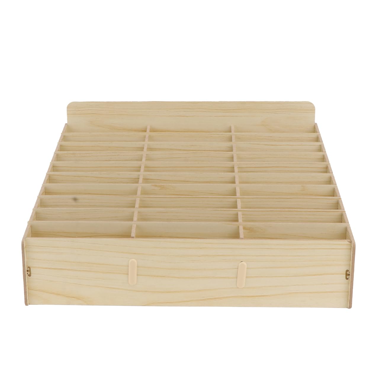 Operitacx Wooden Mobile Phone Storage Box with 30 Compartments Multi-Grid Organizer for Classroom Office Desk Desktop Use