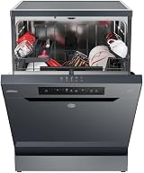 Hoover HF4C7L0A Dishwasher Graphite 14 Place Settings 45cm Freestanding view 2