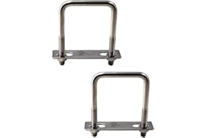 FLOMORE M8x40x65mm Square U Bolt 304 Stainless Steel Tie Down U Bolt (Pack of 2)