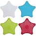 4 Pack Starfish Hair Catcher No Slip Suction Cups Drain Cover/Hair Catcher/Sink Strainers/Silicone Bathroom Drains Strainer/Kitchen Sink Strainer/