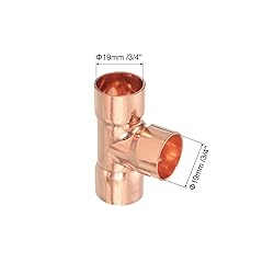 uxcell 25Pcs 3/4" x 3/4" x 3/4" Copper Reducing Tee