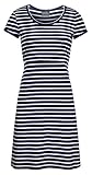 Milk Nursingwear Striped Scoop-Neck Nursing Dress in Dark Navy Stripe