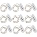 KINGTOP Led String Lights 9 Pack Fairy Micro Lights 2M 20 LEDs Battery Powered Silver Wire Waterproof Lights for Holiday Party Wedding Table Bottle Decoration(Warm white 9 pack)