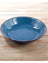 Single Detail Page Misc: Rustic Melamine Dinnerware or Bowls Blueberry Oversized Serving Bowl