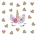 Accmor Unicorn Wall Decals, Unicorn Wall Sticker Decor, Unicorn DIY Stickers for Baby Girls Kids Bedroom Playroom Party Decoration (Unicorn, Heart)