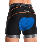 Bikewa Men's Cycling Underwear with Anti-Slip Leg Grips 4D Padded Bike Shorts MTB Liner for Bicycle Biking Riding