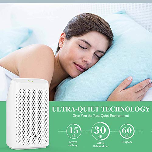 Afloia Electric Home Dehumidifier, Portable Dehumidifier for Home Bedroom 700ml (24fl.oz) Deshumidificador,Quiet Room Small Dehumidifiers for Home Bathroom Bedroom Dorm Room Baby Room RV Crawl - Thumbnail 5