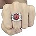 ELFASIO Men Stainless Steel Rings The Devil Dragon eye/Eyes of Hell Demon Red/Blue/Purple/Green Biker Vintage Ring Size 8-15
