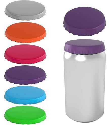 Lot De 4 Bouchons De Canette Anti-Fuite - Couvercles Silicone Réutilisables, Pour Soda, Bière, Jus - 2