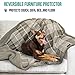PetAmi Deluxe Dog Blanket for Large Dogs | Sherpa Fleece Pet Throw Blanket for Couch Sofa Bed | Soft Durable Reversible Furniture Protector for Medium Dog Cat Puppy – 60×40 Plaid Taupethumb 3