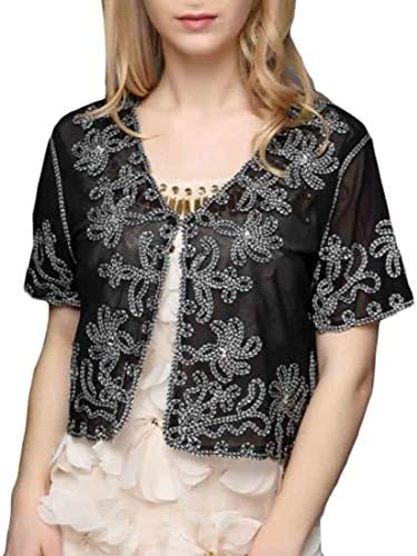 BingSai Women Short Sleeve Coat Lace Shrug Bolero Cardigan