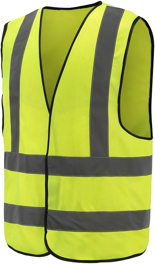 AYKRM 4XL 5XL Yellow High Visibility Reflective Safety Vest Waistcoat