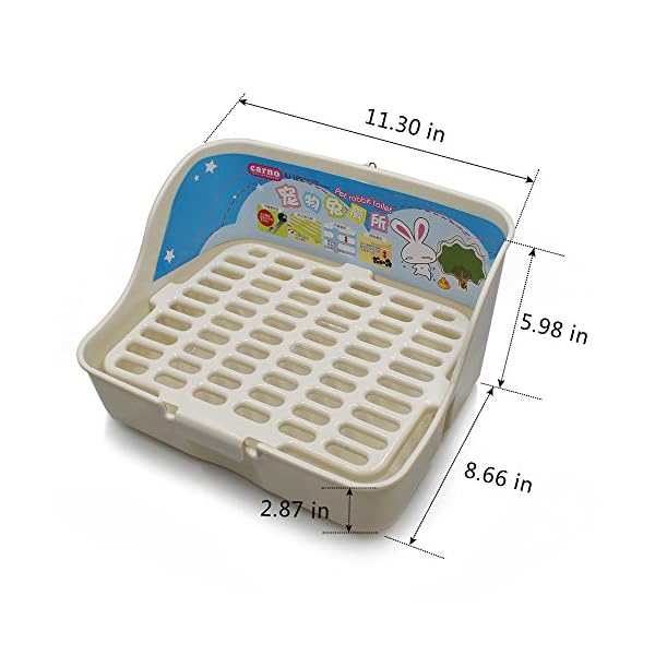 MMBOX-Rabbit-Cage-Litter-Box-Easy-to-Clean-Potty-Trainer-for-for-Small-Animalrabbitguinea-Pigferretwhite MSYU Rabbit Cage Litter Box Easy to Clean Potty Trainer for for Small Animal/rabbit/guinea Pig/ferret/(white)