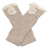 Binmer(TM)Little Girl Leg Warmers Children Socks Fashion Straight Tube Boot Cover (Khaki)