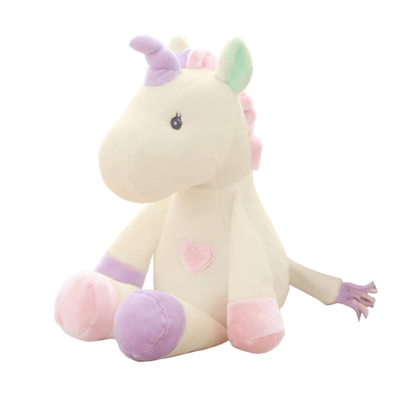 Georgie Porgy Children Plush Unicorn Velvet Pillow Cuddly Toy Stuffed Animal Newborn Unicorn Teddy Soft Toys for Kids Boys Girls (Cream 13'') — image 1