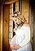 Saslax Maternity Chiffon Gown Split Front Maxi Photography Dress for Photo Shoot,White,X-Large