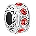 CharmSStory Filigree JAN-DEC Simulated Birthstone Beads Charms for Bracelets (July Simulated Birthstone)