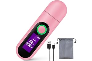 NPKRRSK Breathalyzer, Portable Professional Grade Accuracy Alcohol Tester with USB Rechargeable, Digital LCD Display and Warning Function Breathalyzers for Drive & Party Use（2024 Upgraded） (Pink)