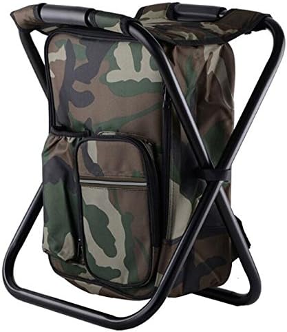 Eustoma backpack chair Folding chair backpack fishing chair outdoor chair compact load-bearing 150kg waterproof warm cold fishing athletic meet sports barbecue travel with (camouflage)