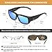 DUCO Unisex Wear Over Prescription Glasses Rx Glasses Polarized Sunglasses 8956 (Black Frame Revo Blue Lens)