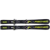 FISCHER Junior RC4 Race Durable Lightweight High-Performance Alpine Winter Sports Skis with FJ4 Bindings